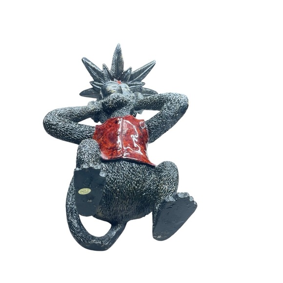 Vintage - 12" Tall - Wooden/ Resin Chimpanzee Figurine - Picture 6 of 12